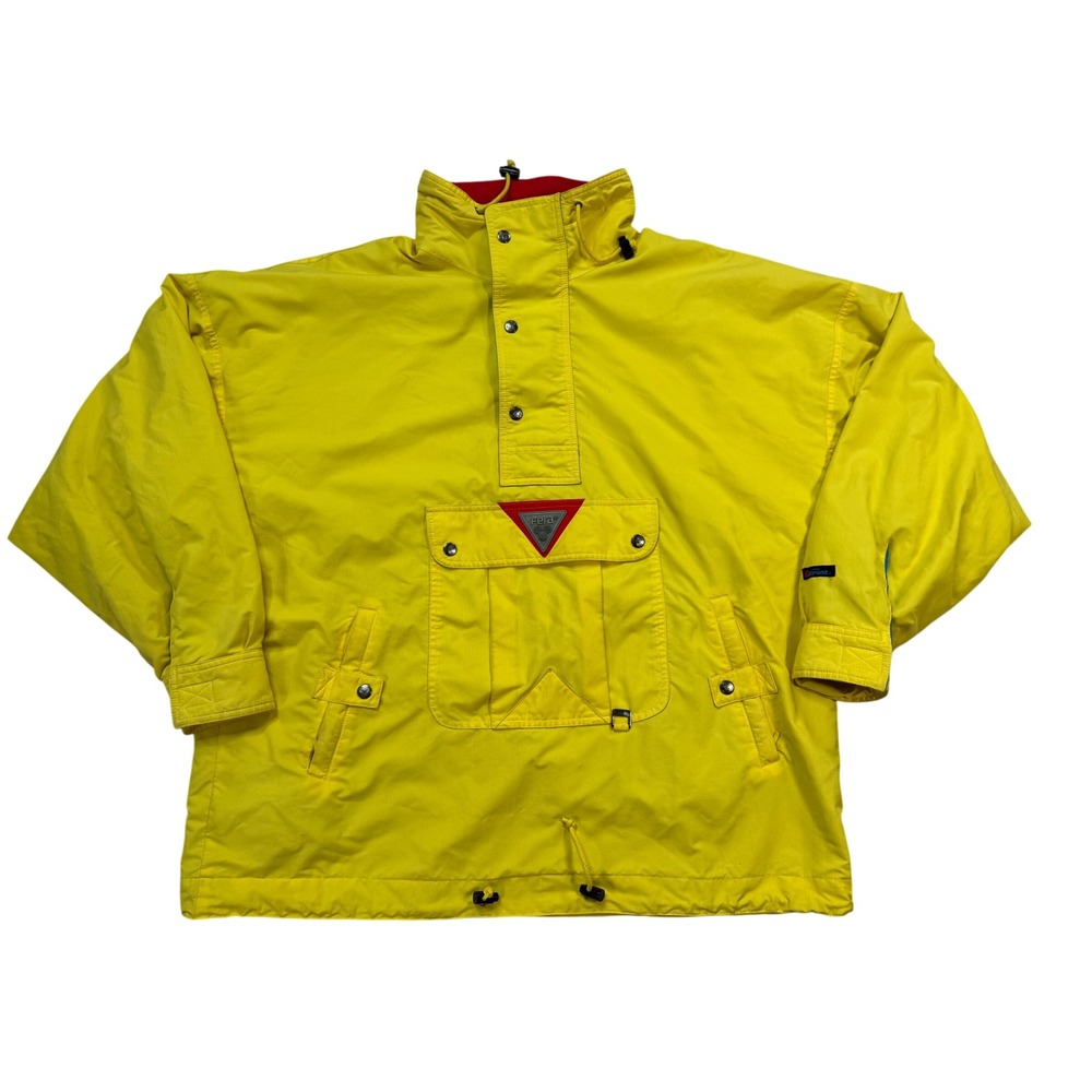 Fera Skiwear Anorak Jacket Mens ML/42 Yellow Excellent Vintage Pullover Skier